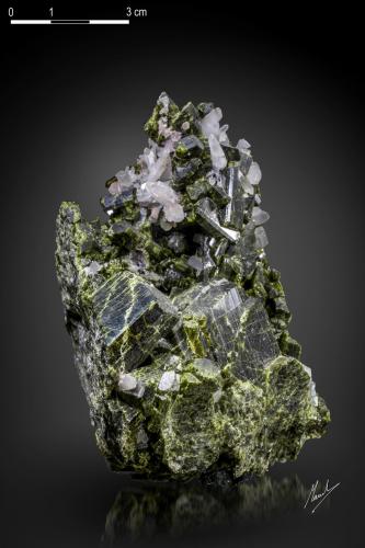 Epidote<br />Aguablanca Mine, Monesterio, Comarca Tentudía, Badajoz, Extremadura, Spain<br />94 X 65 mm<br /> (Author: Manuel Mesa)