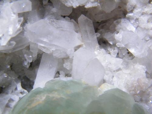 Prehnite and Quartz<br />Goboboseb Mountains, Brandberg area, Erongo Region, Namibia<br />110mm x 74mm x 35mm<br /> (Author: Heimo Hellwig)