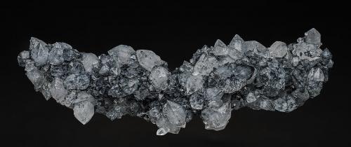 Quartz, Jamesonite<br />Herja Mine, Chiuzbaia, Baia Sprie, Maramures, Romania<br />12.5 x 4.0 cm<br /> (Author: am mizunaka)