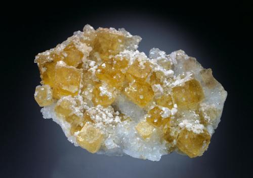 Fluorite, Quartz, Barite, Dolomite<br />Freiberg District, Erzgebirgskreis, Saxony/Sachsen, Germany<br />11x7x3 cm overall size<br /> (Author: Jesse Fisher)