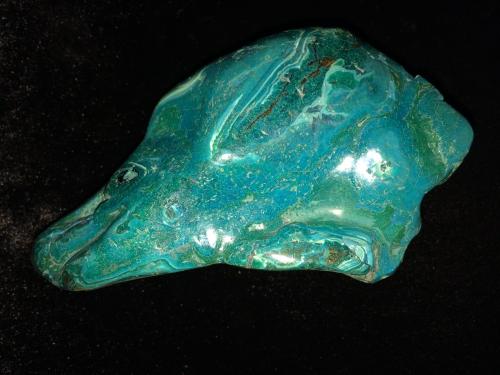 Chrysocolla<br />Ray Mines, Scott Mountain area, Mineral Creek District, Dripping Spring Mountains, Pinal County, Arizona, USA<br />118 mm x 75 mm x 38 mm<br /> (Author: Robert Seitz)