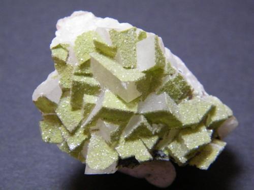 Duftite on Calcite<br />Tsumeb Mine, Tsumeb, Otjikoto Region, Namibia<br />43mm x 30mm x 34mm<br /> (Author: Heimo Hellwig)