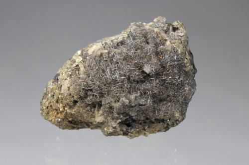 Jamesonite, Pyrite, Quartz<br />Concepción del Oro, Municipio Concepción del Oro, Zacatecas, Mexico<br />71mm x 58mm x 46mm<br /> (Author: Don Lum)