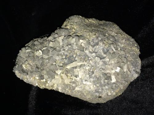 Jamesonite, Pyrite, Arsenopyrite, Sphalerite, Quartz<br />Mexico<br />120 mm x 95 mm x 65 mm<br /> (Author: Robert Seitz)