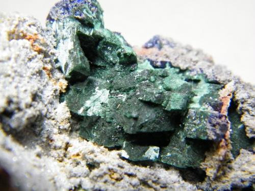 Azurite and Malachite<br />Tsumeb Mine, Tsumeb, Otjikoto Region, Namibia<br />45mm x 74mm x 48mm<br /> (Author: Heimo Hellwig)