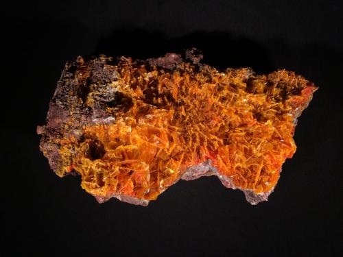 Wulfenite, Mimetite<br />Rowley Mine, Theba, Painted Rock District, Painted Rock Mountains, Maricopa County, Arizona, USA<br />245 mm x 155 mm x 95 mm<br /> (Author: Robert Seitz)