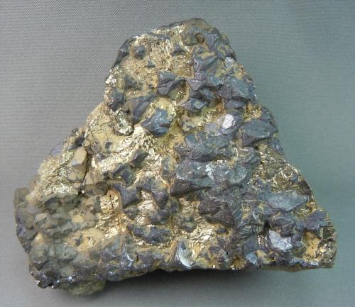 Galena on Pyrite<br />Campbell Mine, Bisbee, Warren District, Mule Mountains, Cochise County, Arizona, USA<br />8.5cm x 6.0cm<br /> (Author: rweaver)