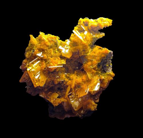 Wulfenite, Mimetite<br />Mina San Francisco, Cerro Prieto, Cucurpe, Municipio Cucurpe, Sonora, México<br />6 cm<br /> (Author: Nunzio)