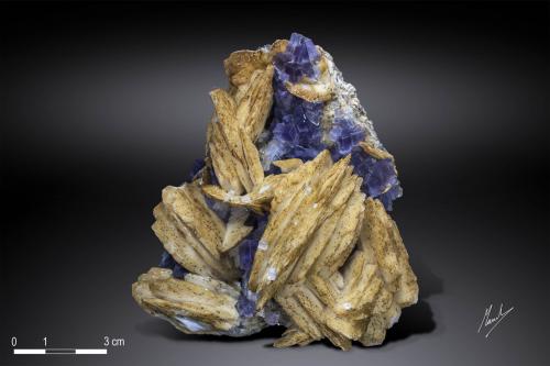 Barite and Fluorite<br />La Cabaña, Valdelmar, Berbes mining area, Berbes, Ribadesella, Comarca Oriente, Principality of Asturias (Asturias), Spain<br />96 x 86 mm<br /> (Author: Manuel Mesa)