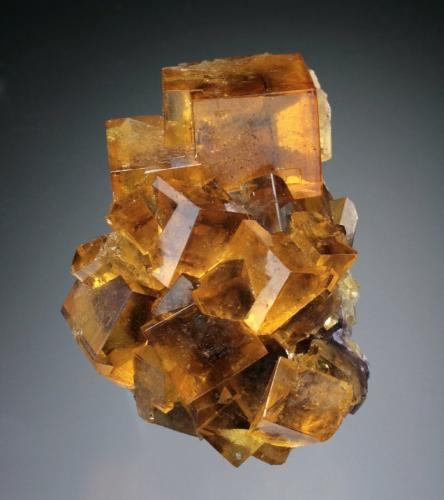Fluorite<br />Malwine Mine, Bergmännisch Glück Flacher vein, Wismut shaft 29b, Frohnau, Annaberg-Buchholz, Annaberg District, Erzgebirgskreis, Saxony/Sachsen, Germany<br />6x3x2 cm overall size<br /> (Author: Jesse Fisher)