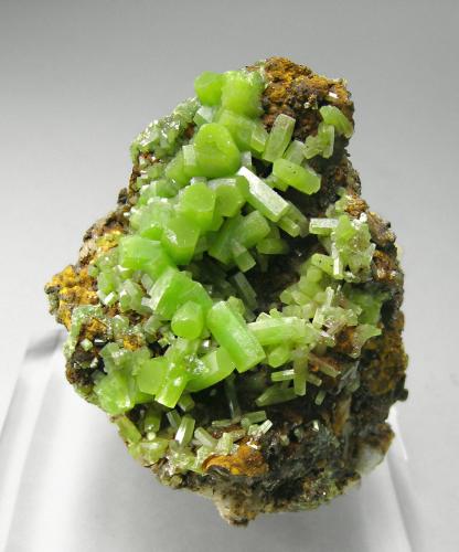 Pyromorphite<br />Ramsbeck, Bestwig, Distrito Hochsauerland, Arnsberg, North Rhine-Westphalia/Nordrhein-Westfalen, Germany<br />Specimen size: 3.6 × 3.2 × 3.2 cm<br /> (Author: Jordi Fabre)