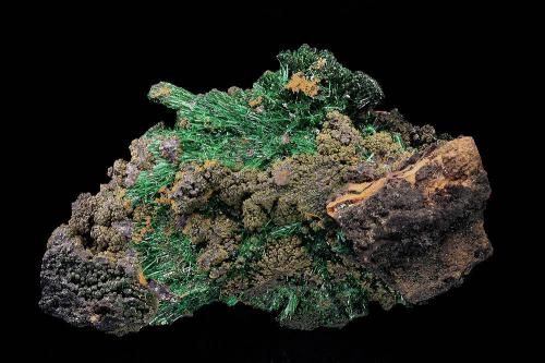 Malachite<br />Friedrich Mine, Schönstein (Steckenstein), Wissen, Flammersfeld, Altenkirchen (Westerwald), Siegerland, Rhineland-Palatinate/Rheinland-Pfalz, Germany<br />6 cm<br /> (Author: Gerhard Brandstetter)