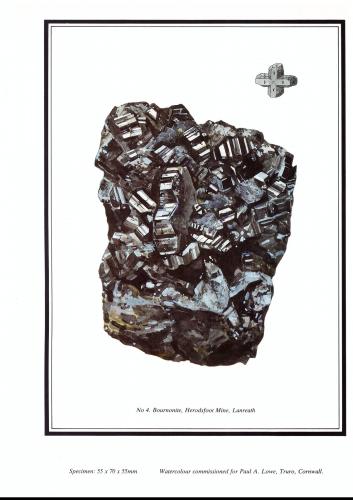 Bournonite<br />Herodsfoot Mine, Lanreath, Liskeard, Cornwall, England / United Kingdom<br />55 x 75 x 55 mm<br /> (Author: James)