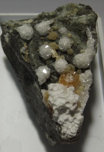 Datolite with Calcite<br />Parc Bean Cove, Mullion, Lizard Peninsula, Cornwall, England / United Kingdom<br />4.5cm x 3cm<br /> (Author: markbeckett)
