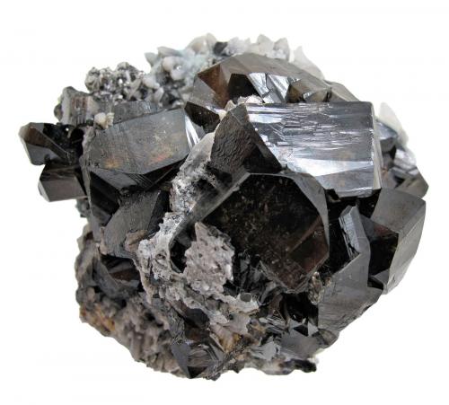 Cassiterite, Quartz<br />Viloco Mine, Loayza Province, La Paz Department, Bolivia<br />98 mm x 90 mm x 72 mm. Main cassiterite crystal: 40 mm wide<br /> (Author: Carles Millan)
