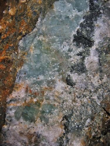 Fluorite<br />South Crofty Mine, Northern Branch lode, Pool, Camborne - Redruth - Saint Day District, Cornwall, England / United Kingdom<br />fov 20cm<br /> (Author: markbeckett)