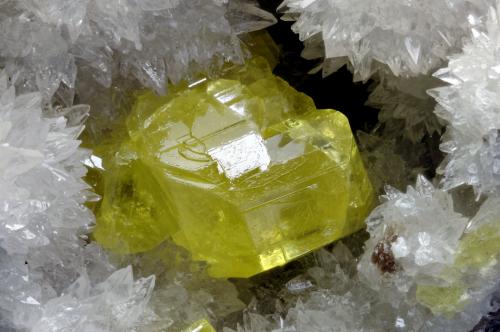 Sulfur<br />Sulphur Mines, La Serrata, Lorca, Comarca Alto Guadalentín, Region of Murcia (Murcia), Spain<br />FOV 7mm<br /> (Author: Carlos Pareja)