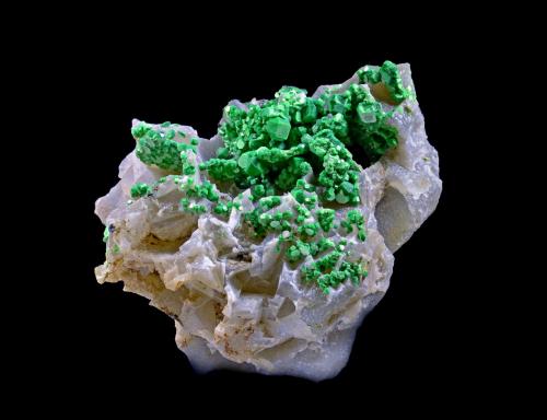 Torbernite<br />Calo, Vimianzo, Comarca Terra de Soneira, La Coruña / A Coruña, Galicia / Galiza, España<br />33x29x11mm<br /> (Author: Carlos Pareja)