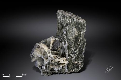 Hedenbergite<br />Huanggang Mines, Hexigten Banner (Kèshíkèténg Qí), Chifeng (Ulanhad), Inner Mongolia Autonomous Region, China<br />93 x 83 mm<br /> (Author: Manuel Mesa)