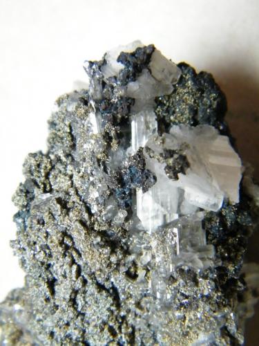 Cerussite and Pyrite<br />Tsumeb Mine, Tsumeb, Otjikoto Region, Namibia<br />35mm x 54mm x 28mm<br /> (Author: Heimo Hellwig)