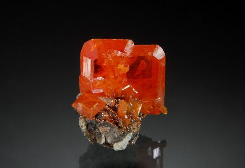 Wulfenite<br />Red Cloud Mine, Trigo Mountains, Silver District, La Paz County, Arizona, USA<br />1.5 x 1.8 cm<br /> (Author: crosstimber)