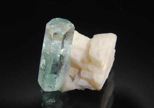 Beryl var. aquamarine<br />Shigar Valley, Shigar District, Gilgit-Baltistan (Northern Areas), Pakistan<br />2.0 x 2.1 cm<br /> (Author: crosstimber)