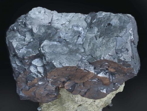 Galena on Calcite-Siderite and Fluorite<br />Blackdene Mine, Ireshopeburn, Weardale, North Pennines Orefield, County Durham, England / United Kingdom<br />14 x 8 cm<br /> (Author: Jordi Fabre)