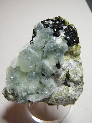 Prehnite and Epidote<br />Goboboseb Mountains, Brandberg area, Erongo Region, Namibia<br />64mm x 76mm x 20mm<br /> (Author: Heimo Hellwig)