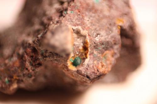 Malachite<br />María Josefa Mine, Rodalquilar, Níjar, Comarca Metropolitana de Almería, Almería, Andalusia, Spain<br />Whole specimen size: 4 cm x 3 cm x 3 cm<br /> (Author: franjungle)