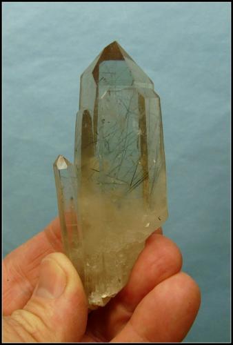 Quartz with unknown inclusions<br />Erongo Mountain, Usakos, Erongo Region, Namibia<br />94 x 37 x 25 mm<br /> (Author: Pierre Joubert)