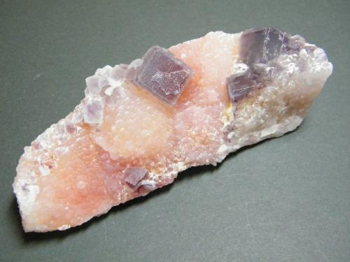 Fluorite on Quartz<br />Erongo Mountain, Usakos, Erongo Region, Namibia<br />116mm x 45mm x 28mm<br /> (Author: Heimo Hellwig)