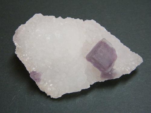 Fluorite on Quartz<br />Erongo Mountain, Usakos, Erongo Region, Namibia<br />81mm x 48mm x 23mm<br /> (Author: Heimo Hellwig)