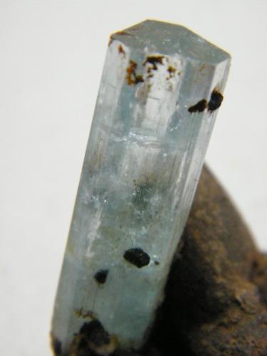 Beryl (variety aquamarine) and Siderite<br />Erongo Mountain, Usakos, Erongo Region, Namibia<br />38mm x 47mm x 27mm<br /> (Author: Heimo Hellwig)