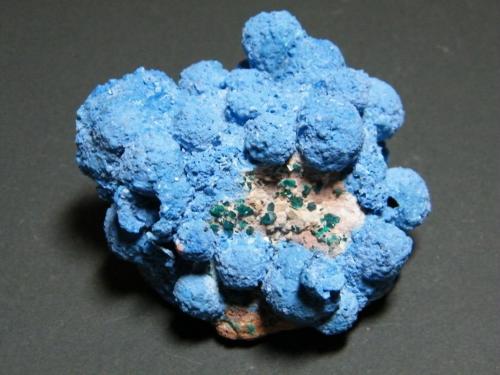 Shattuckite and Dioptase<br />Kaokoveld Plateau, Kunene Region, Namibia<br />76mm x 69mm x 55mm<br /> (Author: Heimo Hellwig)