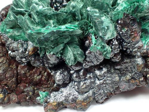 Malachite after Azurite, Goethite<br />Milpillas Mine, Cuitaca, Municipio Santa Cruz, Sonora, Mexico<br />15 cm x 12 cm x 9 cm<br /> (Author: Don Lum)