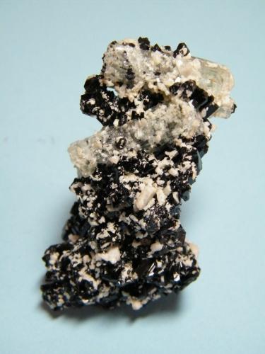 Beryl (variety goshenite) and Schorl<br />Erongo Mountain, Usakos, Erongo Region, Namibia<br />33mm x 60mm x 28mm<br /> (Author: Heimo Hellwig)