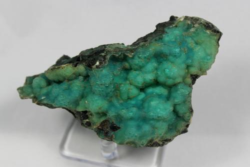 Quartz (variety chalcedony), Chrysocolla<br />Inspiration Pit, Inspiration, Miami-Inspiration District (Globe-Miami District), Gila County, Arizona, USA<br />94 mm x 52 mm 34 mm<br /> (Author: Don Lum)