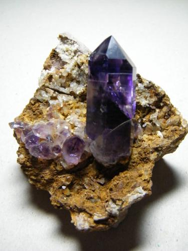 Quartz (variety amethyst)<br />Brandberg area, Erongo Region, Namibia<br />83mm x 97mm x 60mm<br /> (Author: Heimo Hellwig)