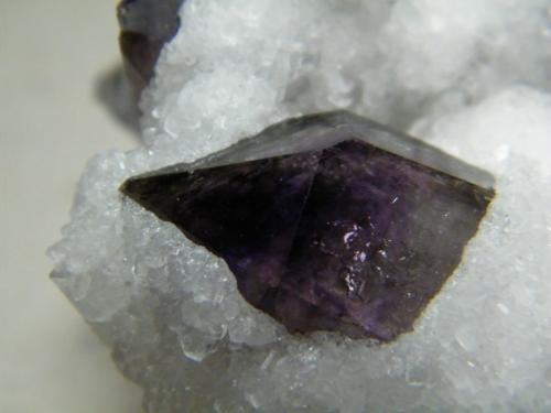 Quartz (variety amethyst) and Calcite<br />Brandberg area, Erongo Region, Namibia<br />127mm x 116mm x 104mm<br /> (Author: Heimo Hellwig)