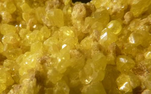 Sulphur<br />El Desierto Mine, San Pablo de Napa, Daniel Campos Province, Potosí Department, Bolivia<br />94 mm x 65 mm x 48 mm<br /> (Author: franjungle)