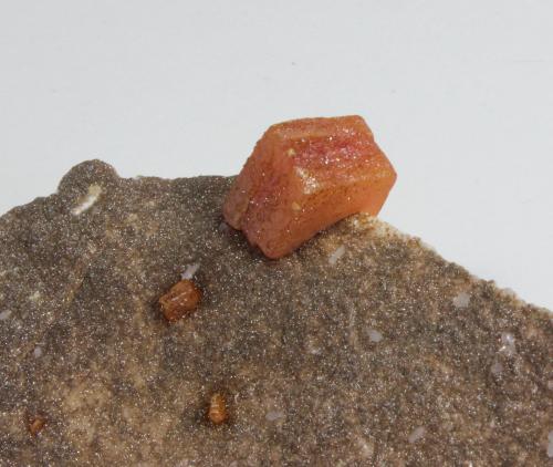 Wulfenite<br />Mina Erupción (Mina Ahumada), Sierra de Los Lamentos, Municipio Ahumada, Chihuahua, México<br />98 mm x 47 mm x 20 mm<br /> (Author: Don Lum)