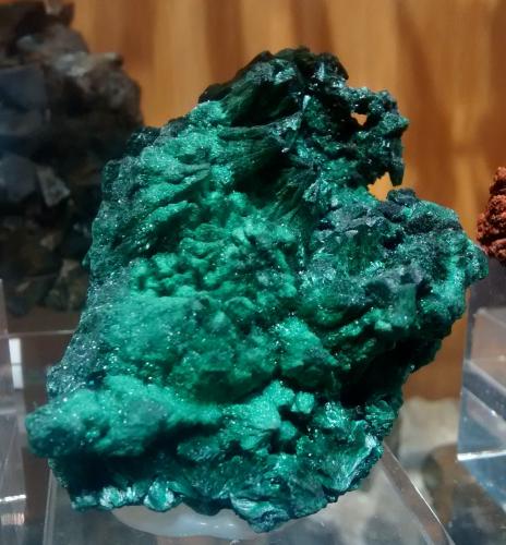 Malachite<br />Kiswishi, Lubumbashi (Elizabethville), Katanga Copper Crescent, Haut-Katanga (Shaba), Democratic Republic of the Congo (Zaire)<br />47 mm x 52 mm x 34 mm<br /> (Author: franjungle)