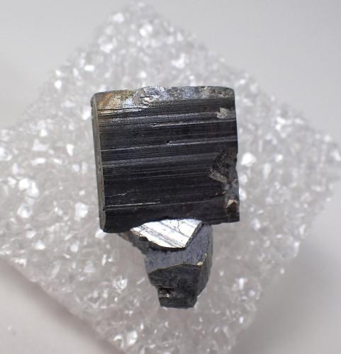 Pyrite, Molybdenite<br />Mo-Ti Corporation prospect, Magnet Cove, Hot Spring County, Arkansas, USA<br />24 mm x 14 mm x 8 mm<br /> (Author: Don Lum)