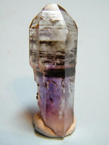 Quartz (variety amethyst/smoky)<br />Brandberg area, Erongo Region, Namibia<br />16mm x 45mm<br /> (Author: Heimo Hellwig)