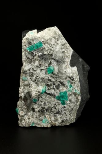 Beryl (variety emerald), Albite (variety cleavelandite), Dolomite, Pyrite<br />Chivor mining district, El Oriente Mine, Municipio Chivor, Eastern Emerald Belt, Boyacá Department, Colombia<br />94x73x49mm, main xls=15 & 13mm<br /> (Author: Fiebre Verde)