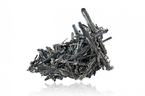 Stibnite<br />Xikuangshan Sb deposit, Lengshuijiang, Loudi Prefecture, Hunan Province, China<br />24.0x 12.5 x 17.0 cm<br /> (Author: MIM Museum)
