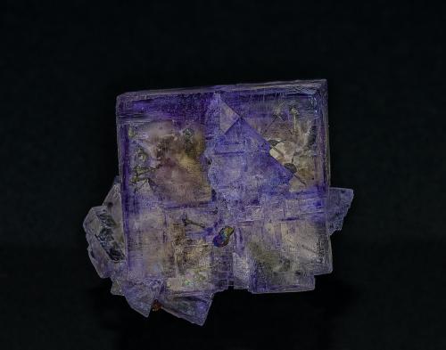 Fluorite, Chalcopyrite<br />Denton Mine, Goose Creek Mine group, Harris Creek Sub-District, Hardin County, Illinois, USA<br />2.9 x 2.5 cm<br /> (Author: am mizunaka)