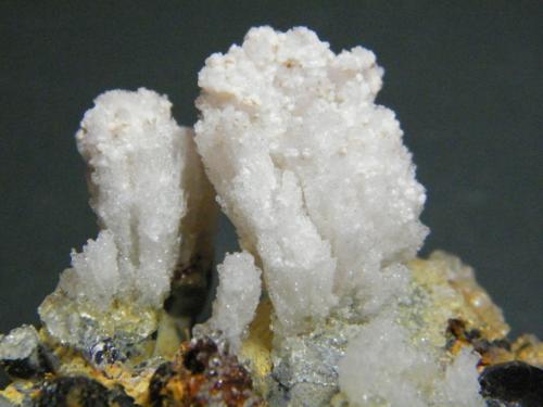 Opal (variety hyalite) on Fluorite<br />Erongo Mountain, Usakos, Erongo Region, Namibia<br />94mm x 51mm x 68mm<br /> (Author: Heimo Hellwig)