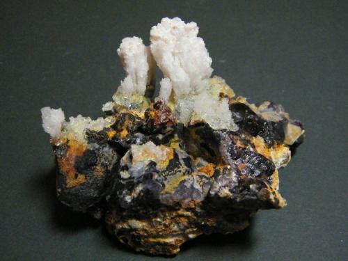 Opal (variety hyalite) on Fluorite<br />Monte Erongo, Usakos, Región Erongo, Namibia<br />94mm x 51mm x 68mm<br /> (Author: Heimo Hellwig)