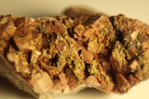 limonite after Pyrite on Dolomite<br />El Almendral Quarry, Road to Berja, Berja, Comarca Poniente Almeriense, Almería, Andalusia, Spain<br />FOV 30 mm<br /> (Author: franjungle)